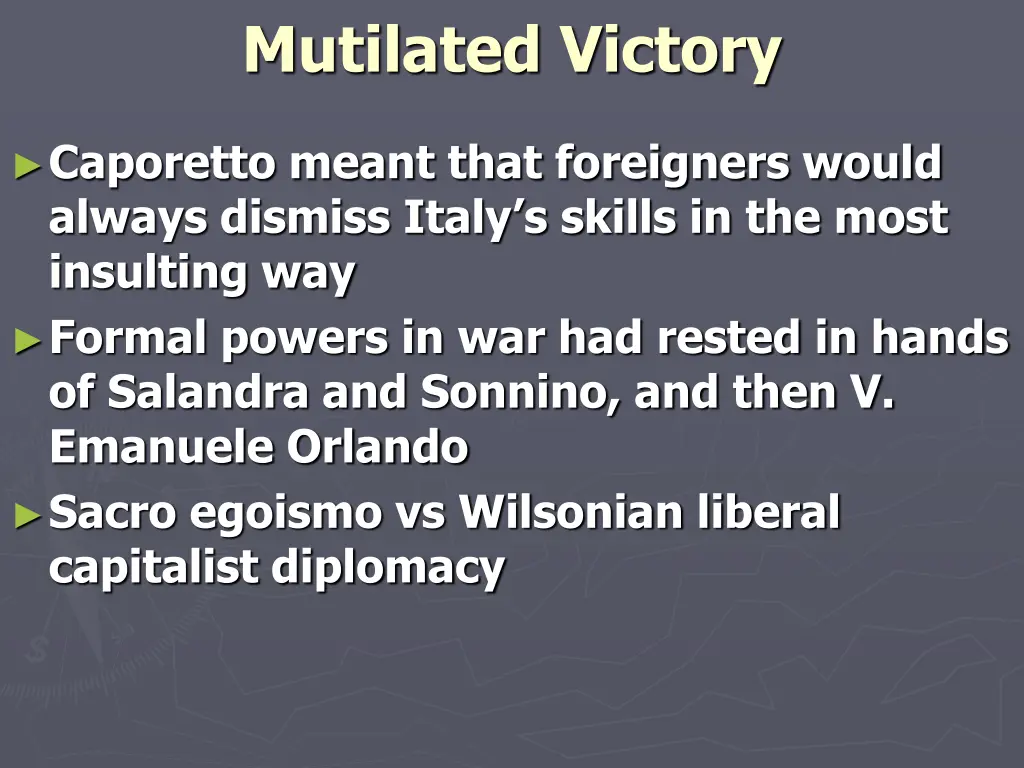 mutilated victory