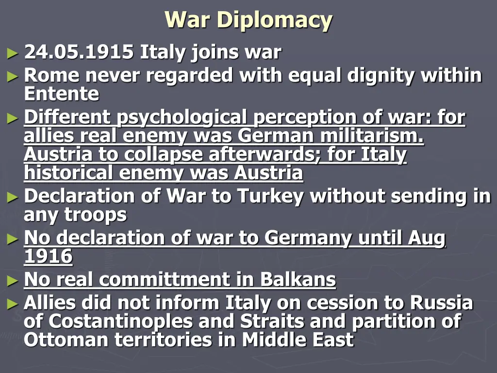 war diplomacy