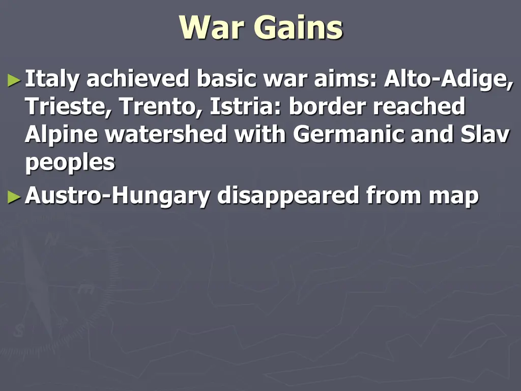 war gains