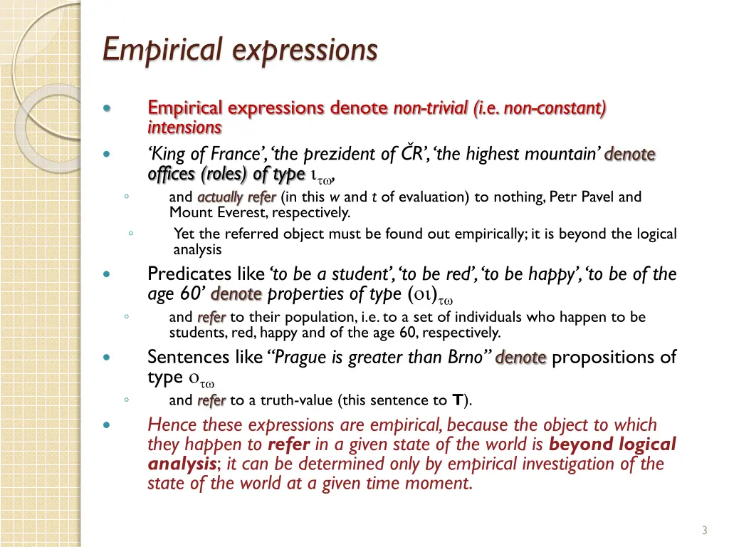 empirical expressions