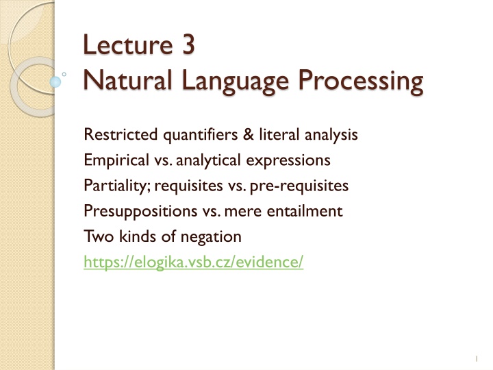 lecture 3 natural language processing