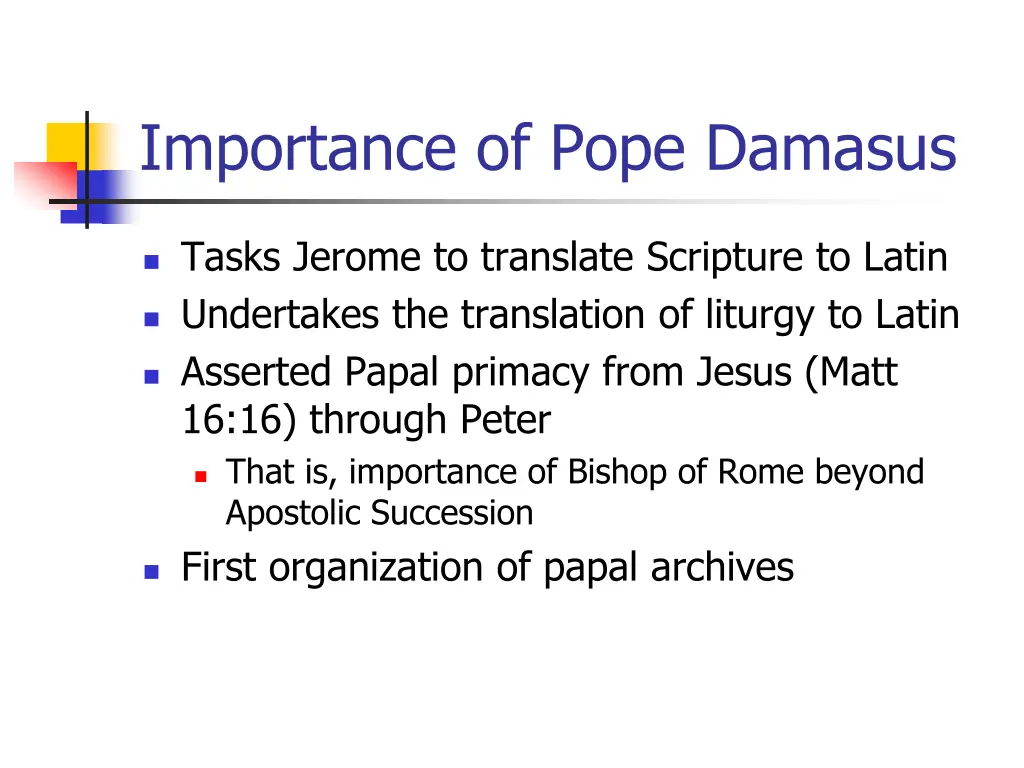 importance of pope damasus