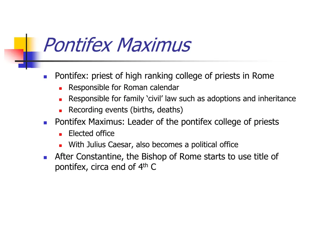 pontifex maximus