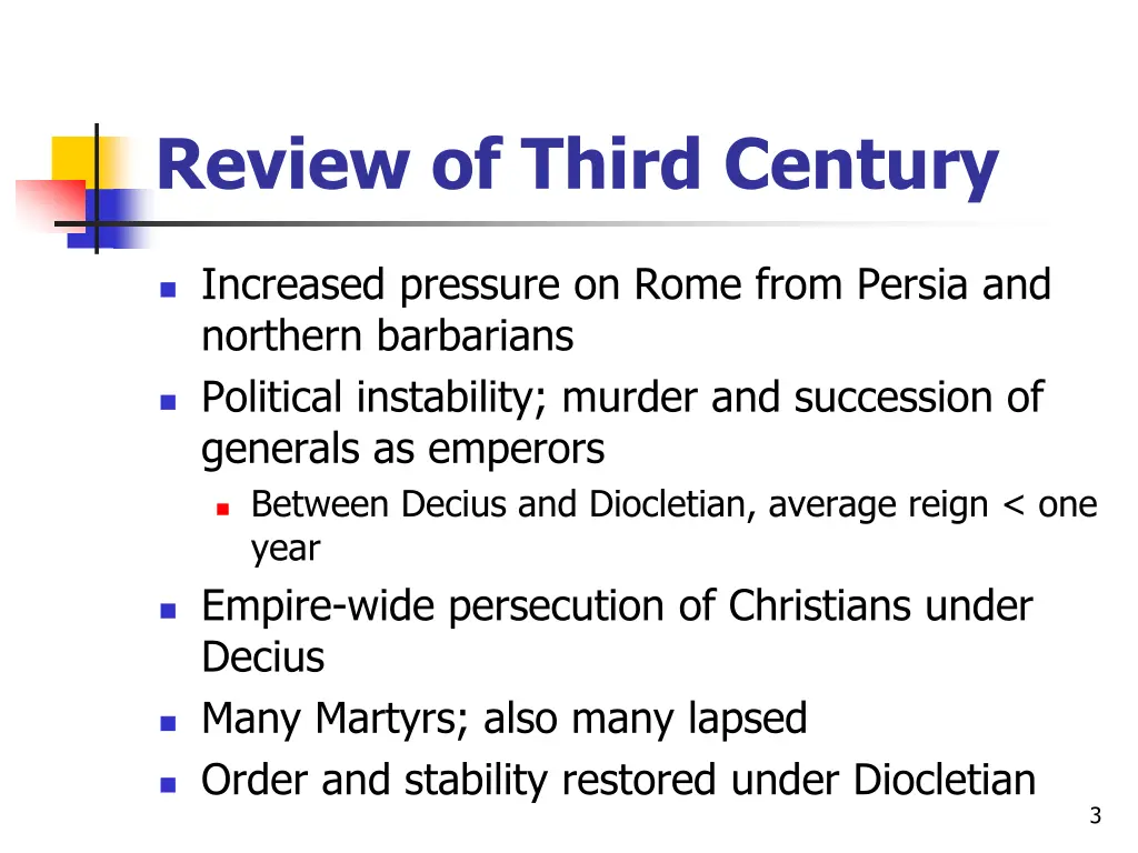 review of third century