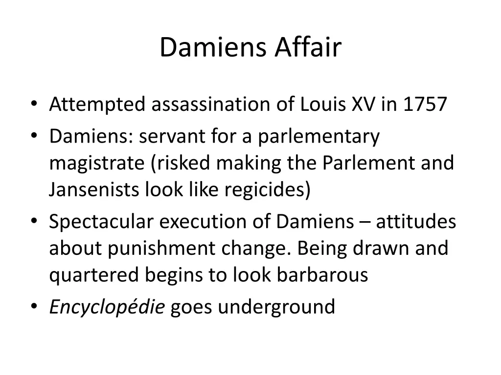 damiens affair