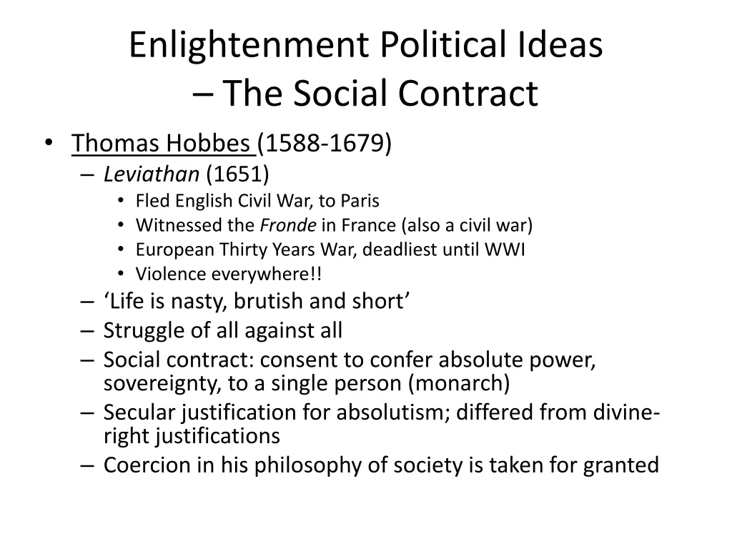 enlightenment political ideas the social contract