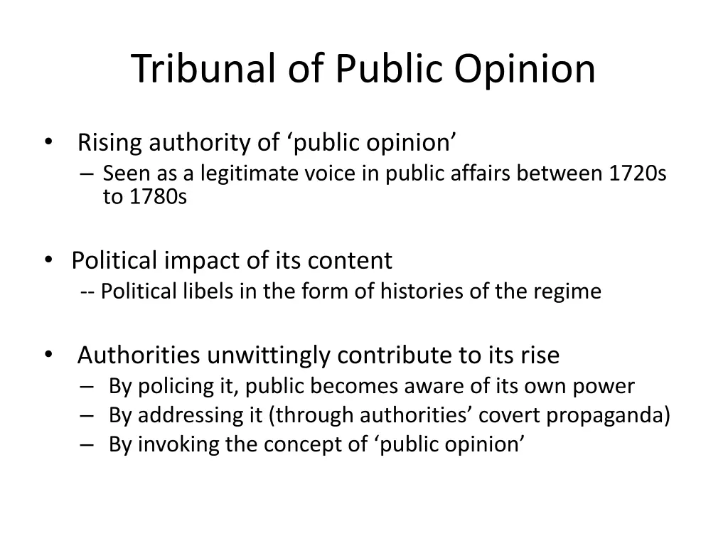 tribunal of public opinion