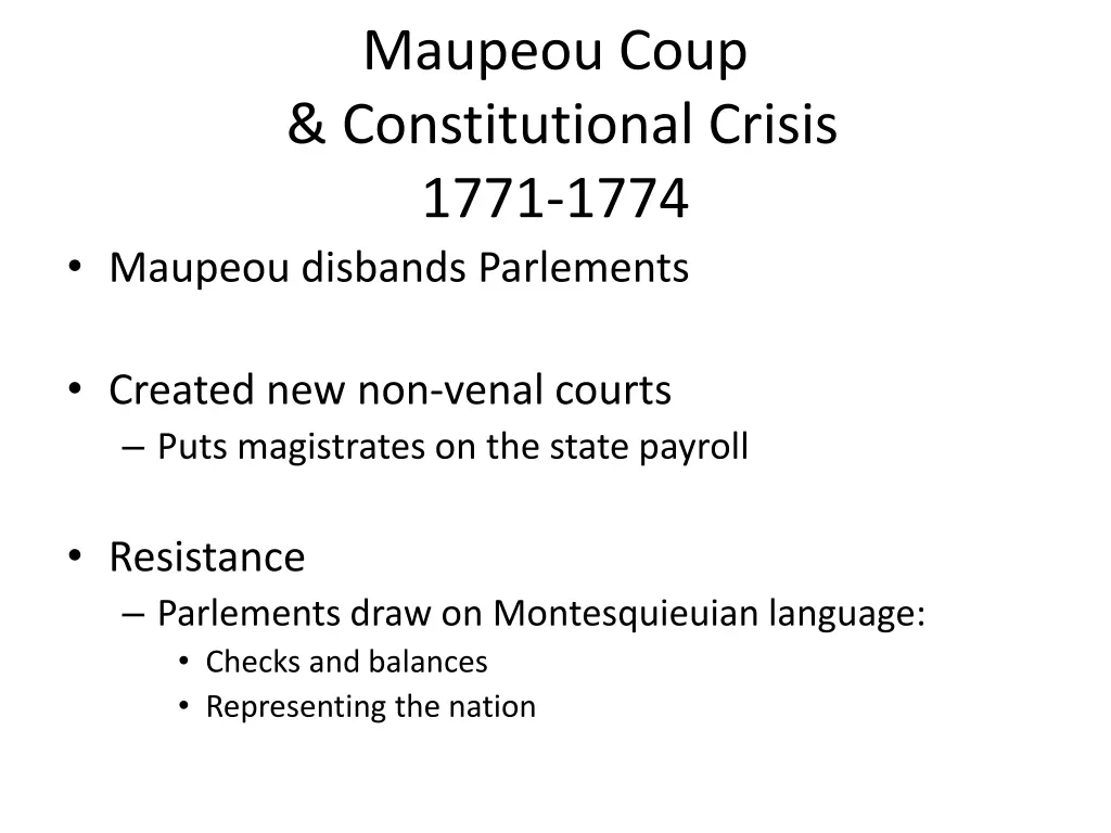 maupeou coup constitutional crisis 1771 1774