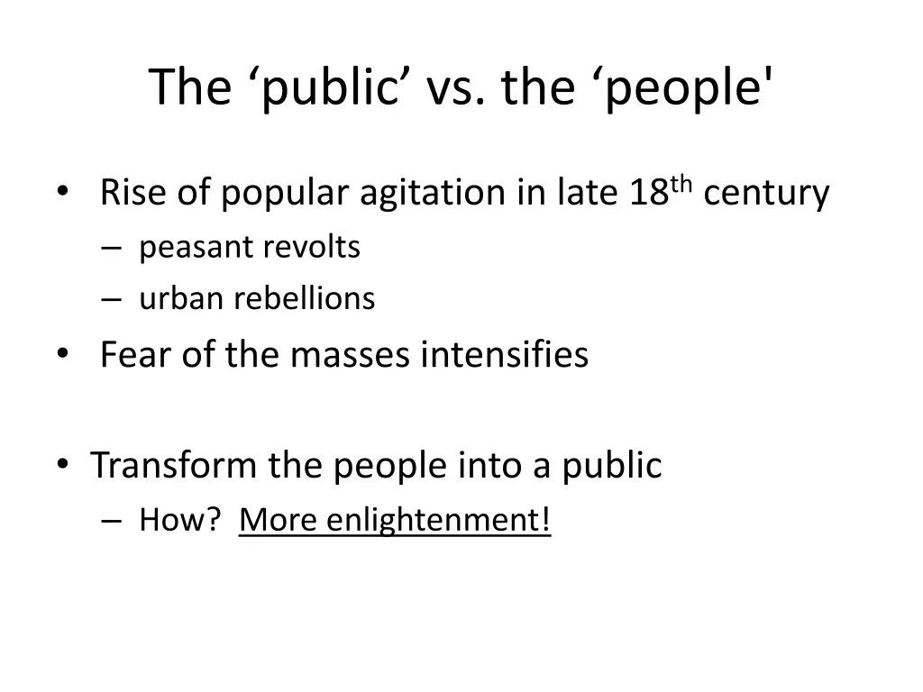 the public vs the people