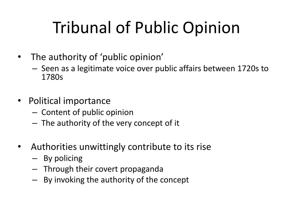 tribunal of public opinion