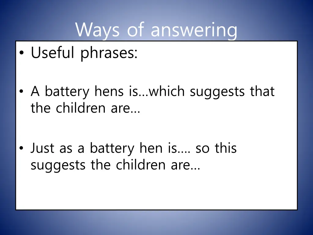 ways of answering useful phrases