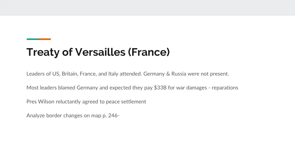 treaty of versailles france