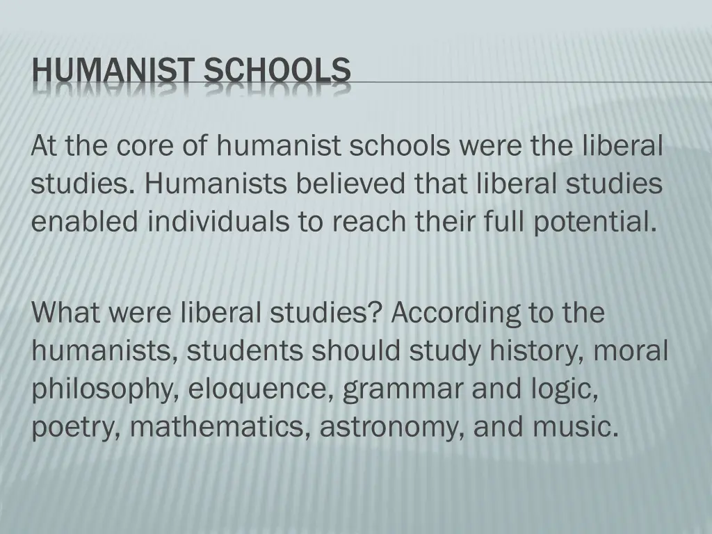 humanist schools