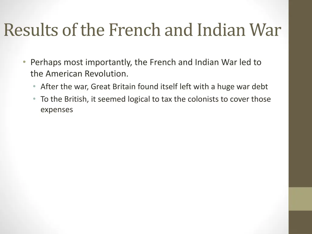 results of the french and indian war 1