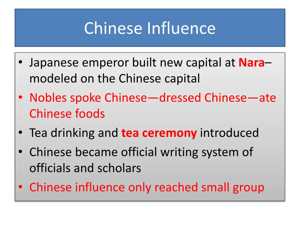 chinese influence 1