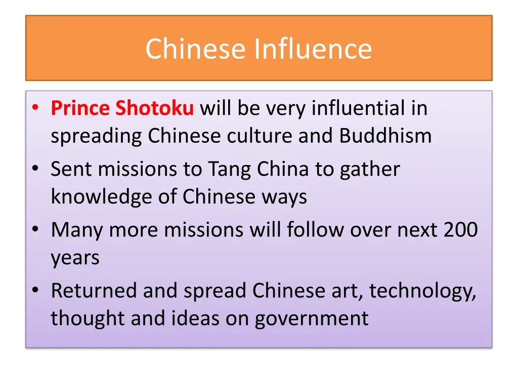 chinese influence