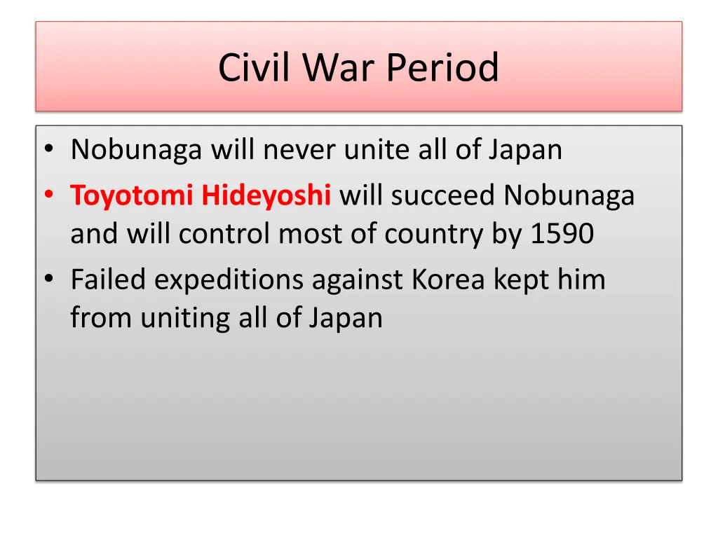 civil war period 1