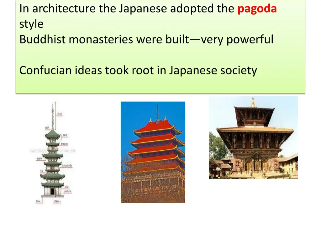 in architecture the japanese adopted the pagoda