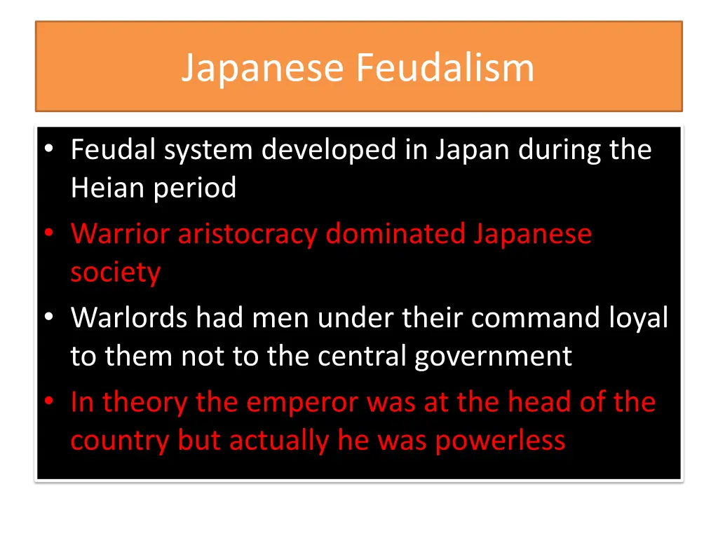 japanese feudalism