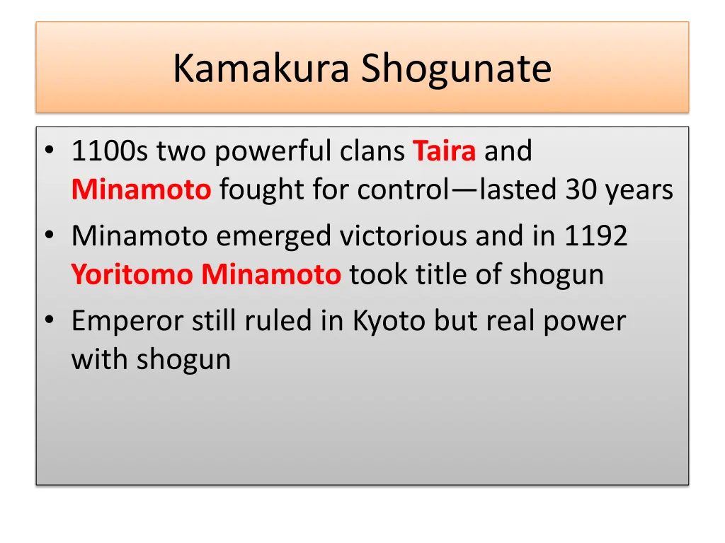 kamakura shogunate