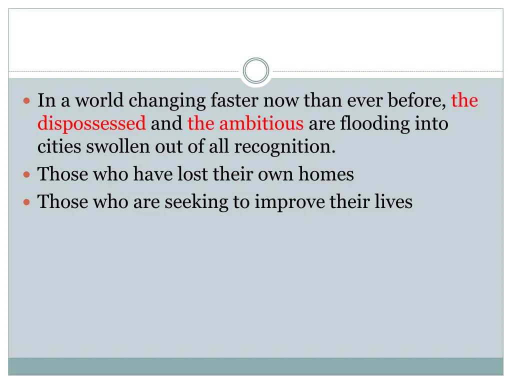 in a world changing faster now than ever before