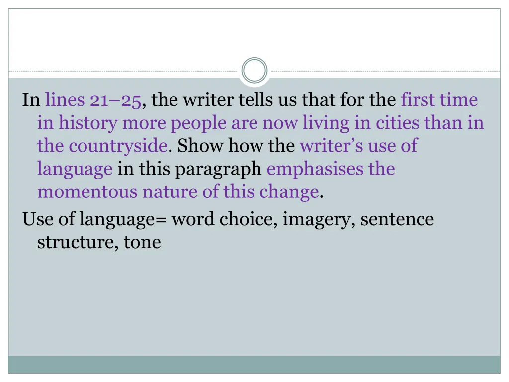 in lines 21 25 the writer tells us that