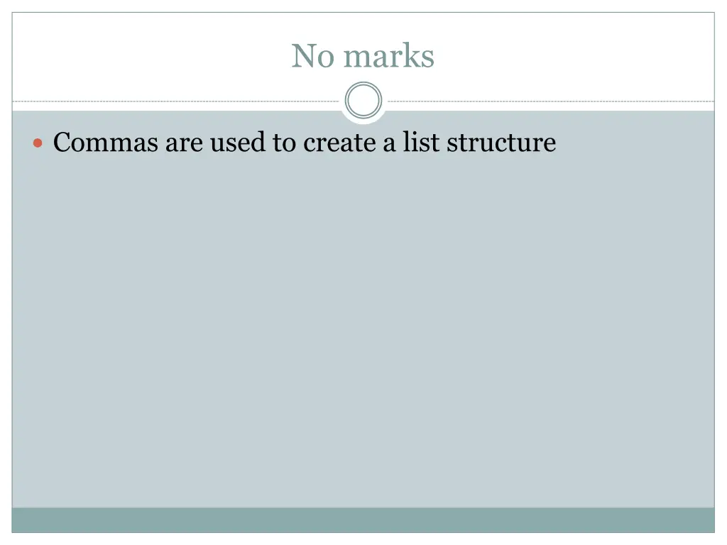no marks