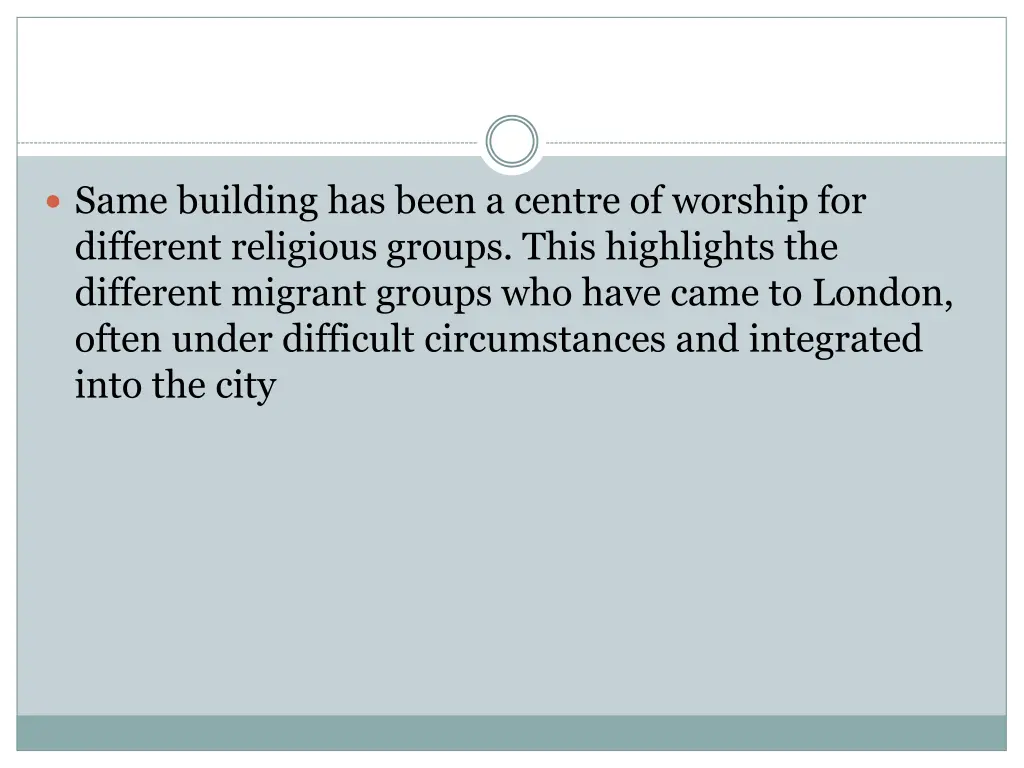 same building has been a centre of worship