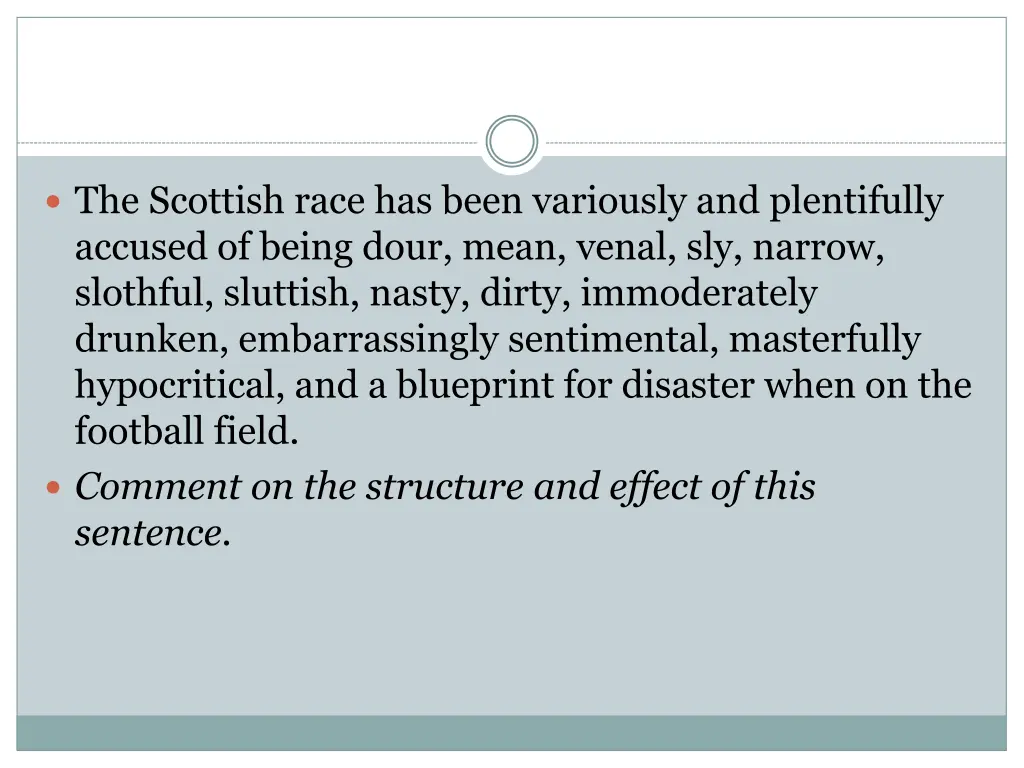 the scottish race has been variously