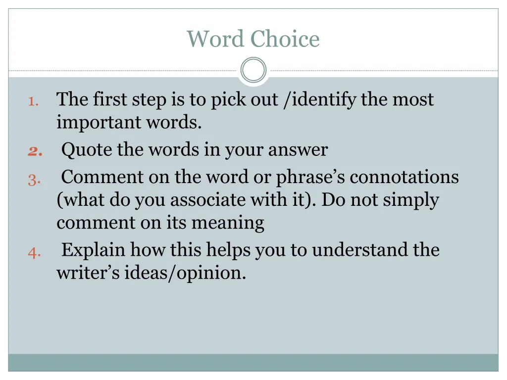 word choice
