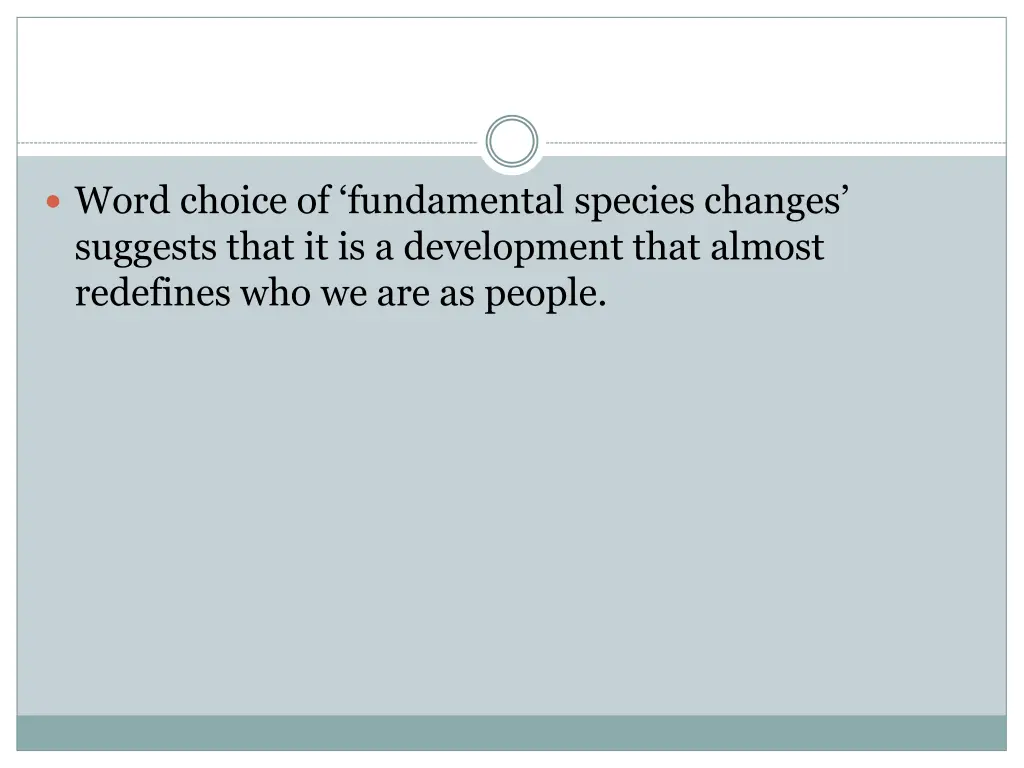 word choice of fundamental species changes