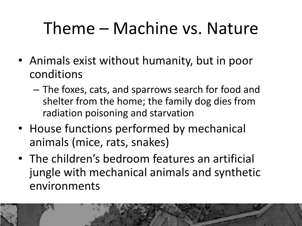 theme machine vs nature