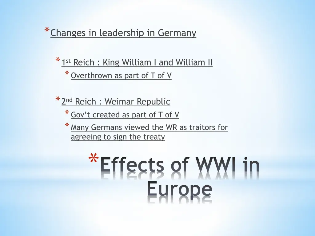 changes in leadership in germany