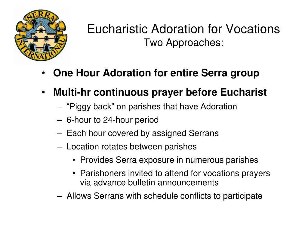 eucharistic adoration for vocations two approaches