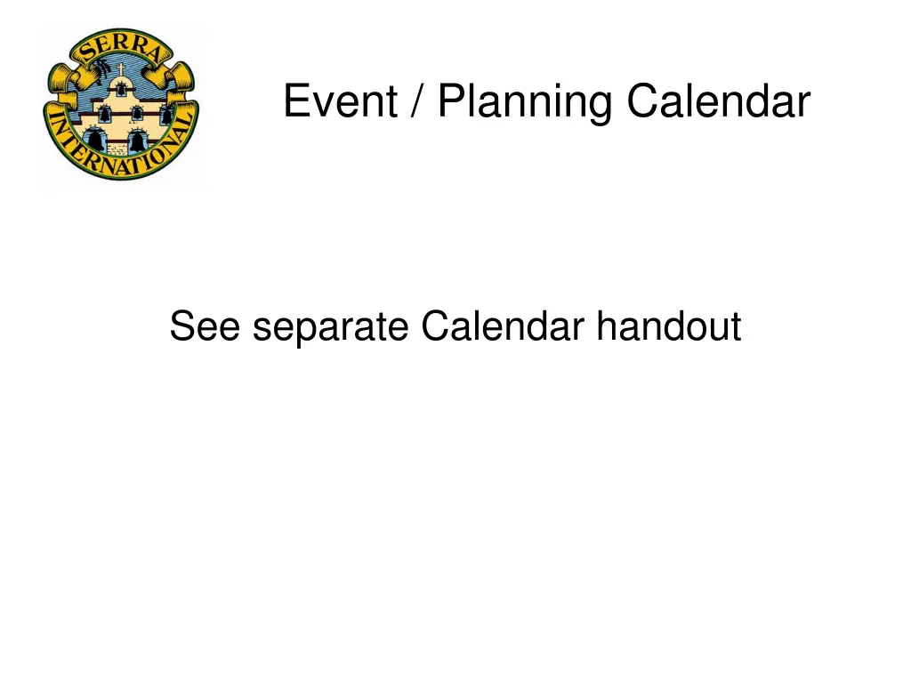 event planning calendar