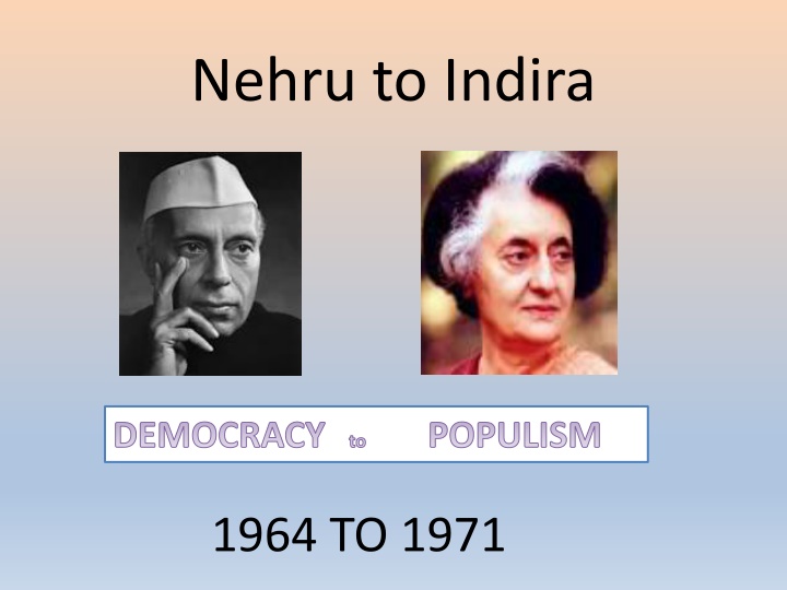 nehru to indira