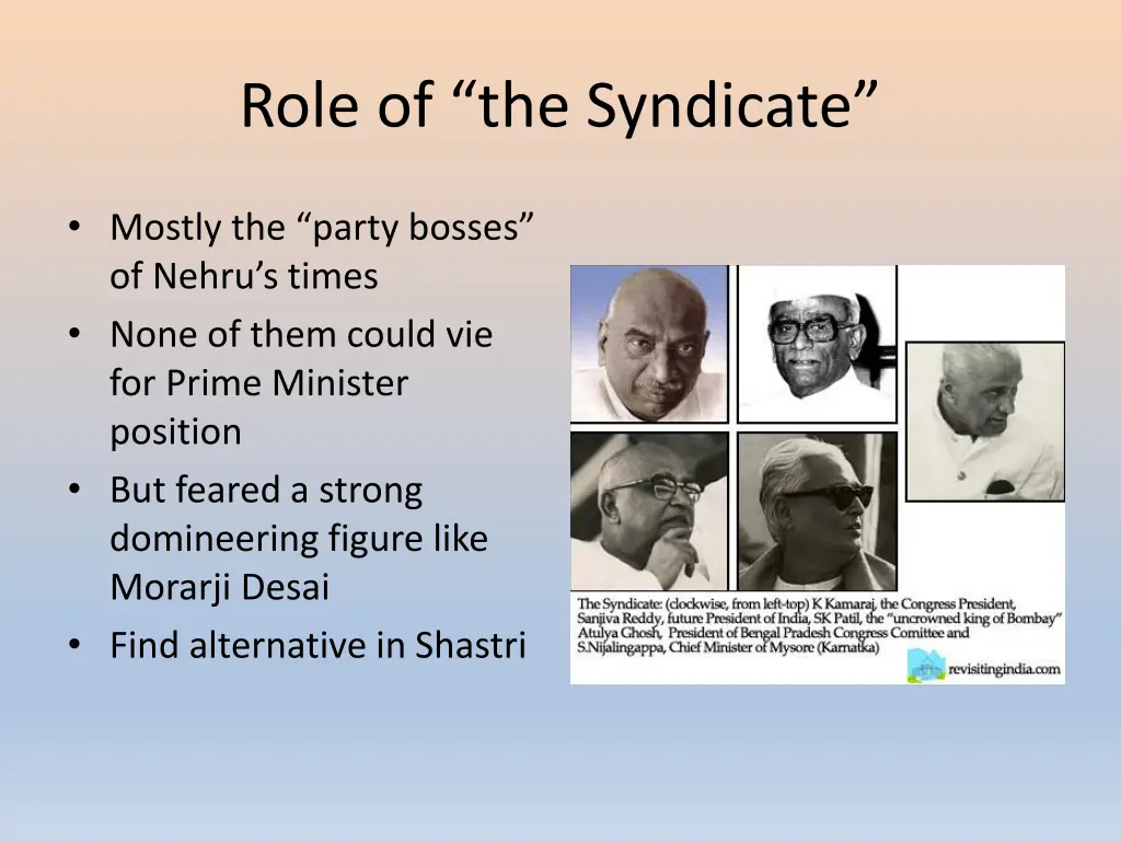 role of the syndicate