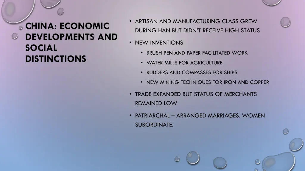 artisan and manufacturing class grew during