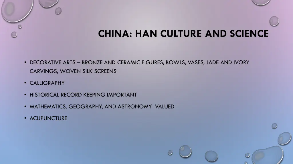 china han culture and science