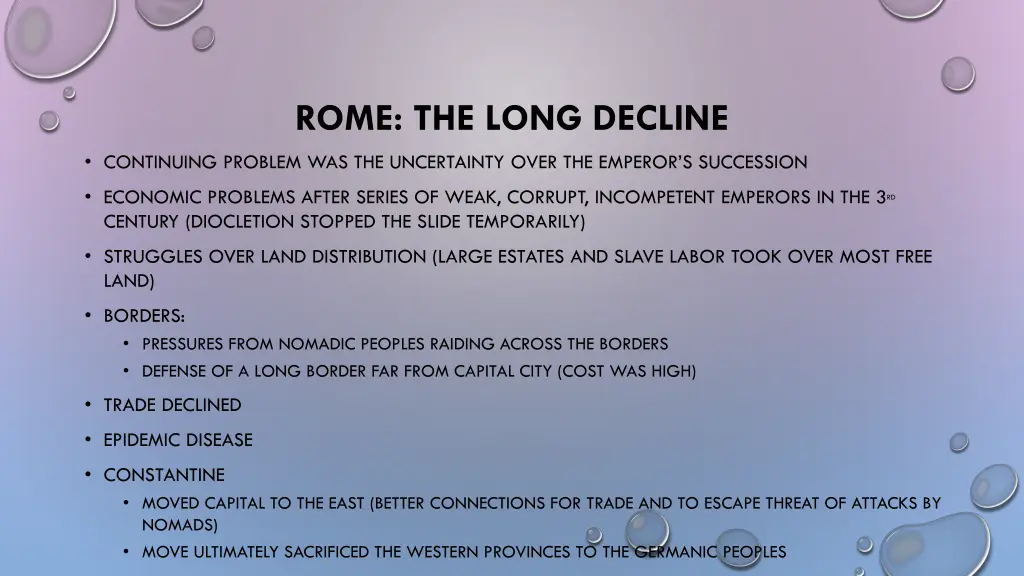 rome the long decline