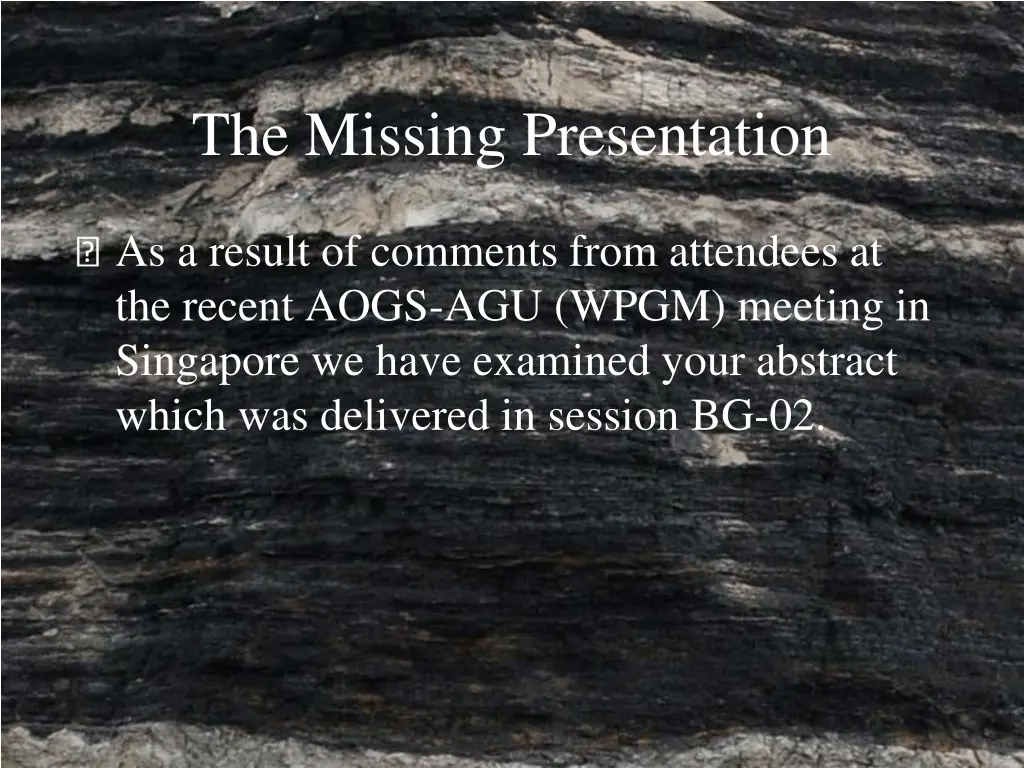 the missing presentation 2