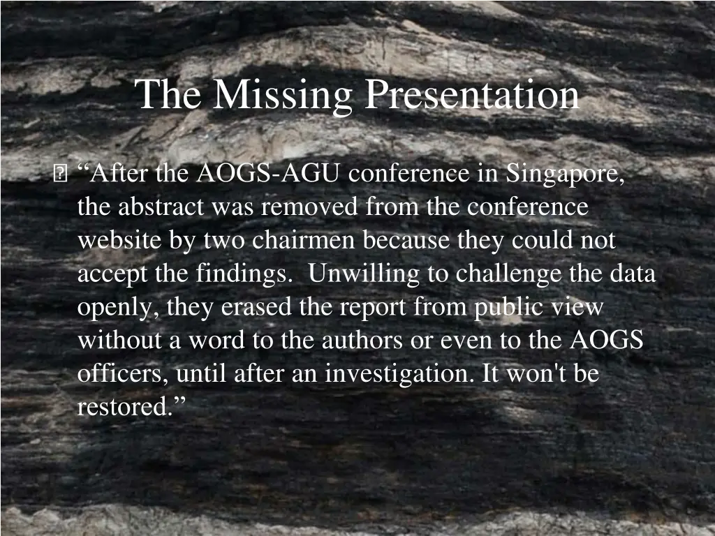 the missing presentation 4