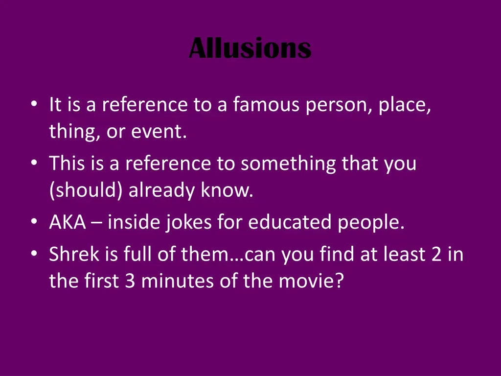 allusions