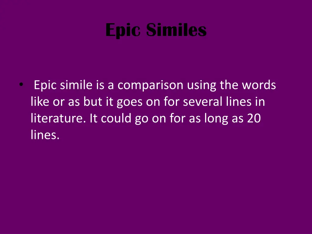 epic similes