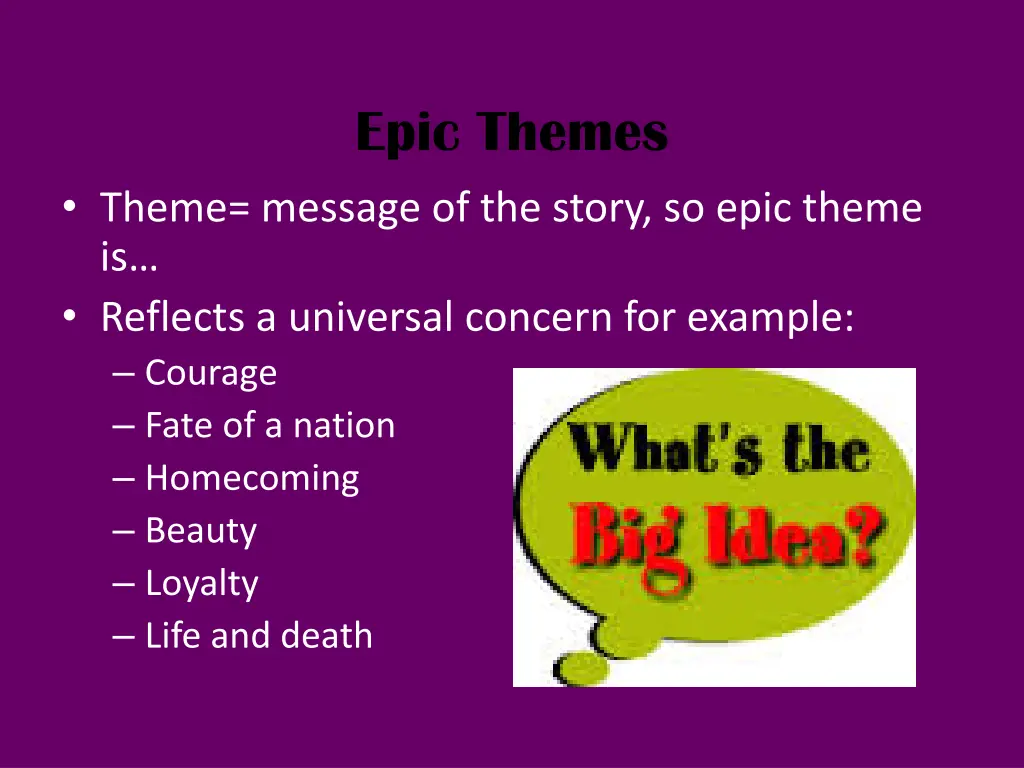 epic themes