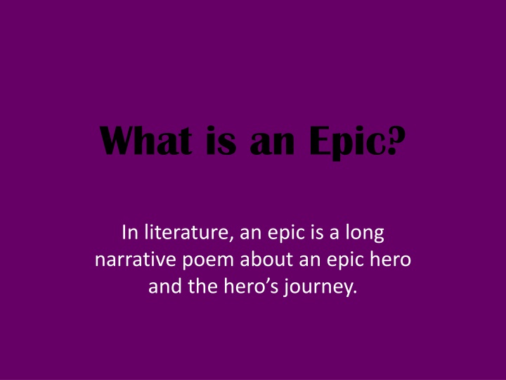 what is an epic