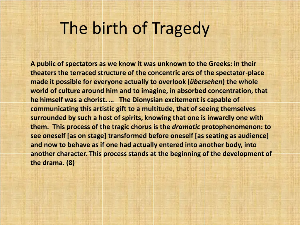 the birth of tragedy