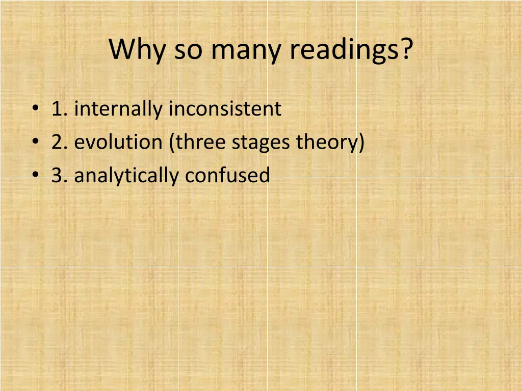 why so many readings