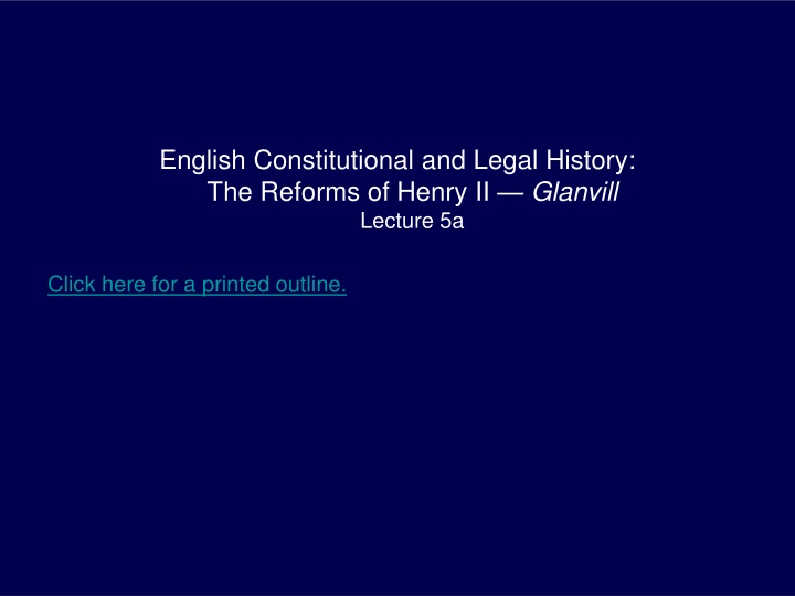 english constitutional and legal history