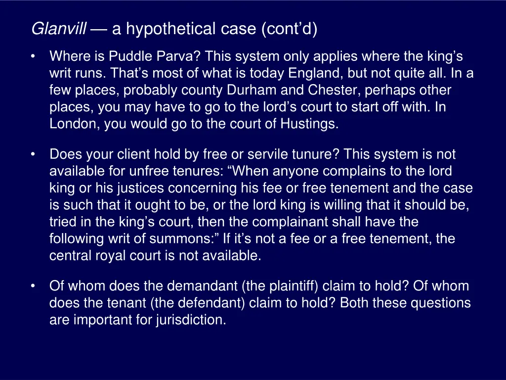 glanvill a hypothetical case cont d